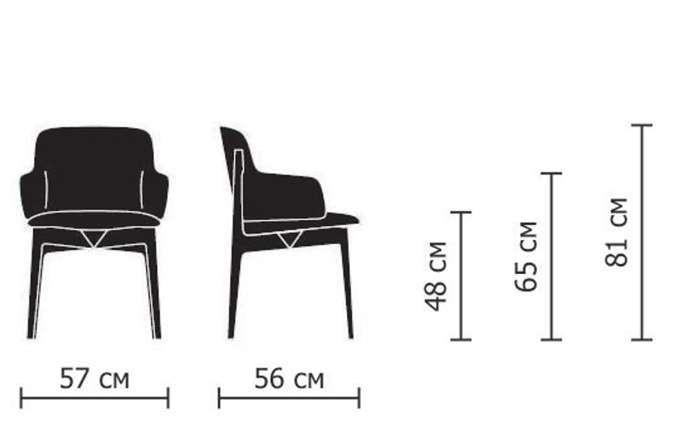 Размеры стула LANTANA MODEK HOMELIKE