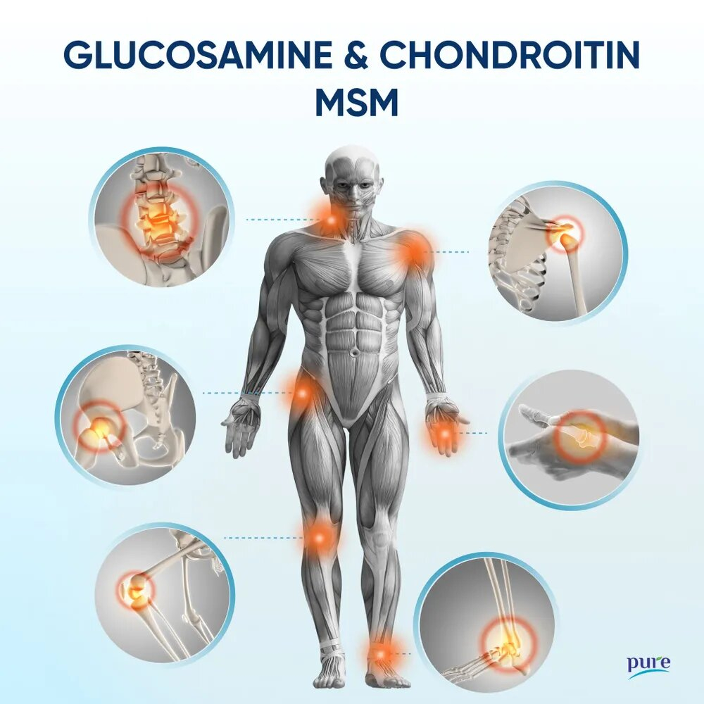 Хондропротектор Pure Glucosamin & Chondroitin MSM 90 таблеток