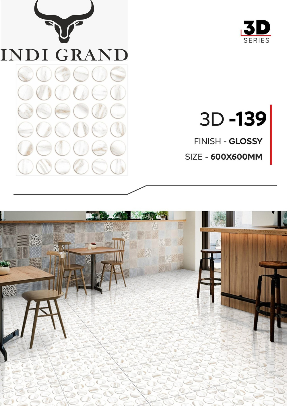 Керамогранит 3D 60х60 glossy-139