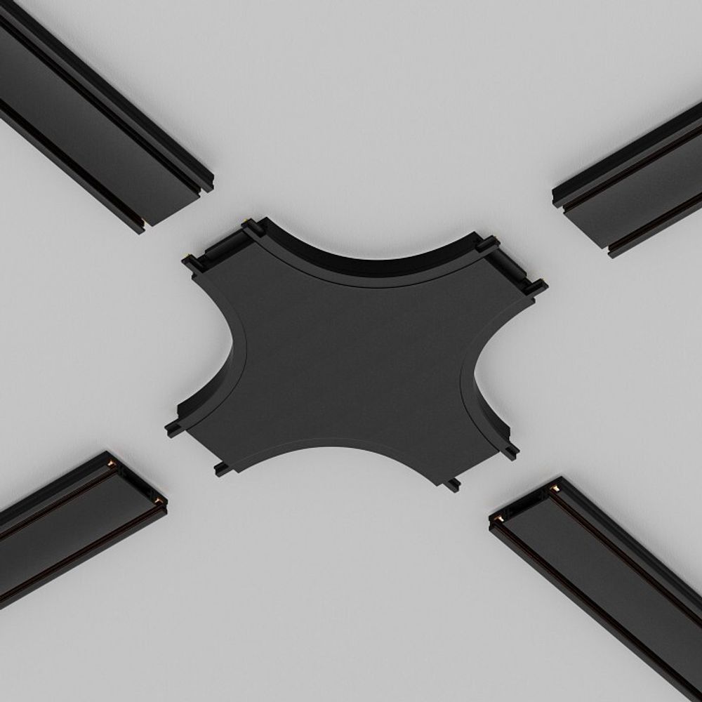 Соединитель X-образный для треков накладных Maytoni Accessories for tracks Radity TRA084CX-11B