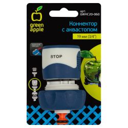 Коннектор GREEN APPLE GWHC20-060 для шланга с аквастопом 3/4м 19 мм
