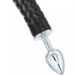 Металлический анальный плаг Leather Tail
