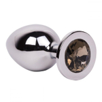 Большой стальной плаг с серым кристаллом Silver Rain - 9,5 см. (Цвет: серый)