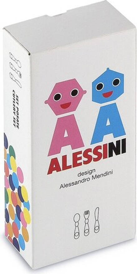 Набор детских столовых приборов Alessi Alessini, 3 предмета, нержавеющая сталь