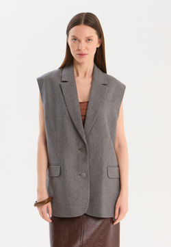 Жилет оверсайз из смесовой шерсти