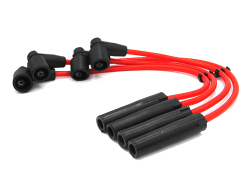 Провода зажигания высоковольтные красные с медной жилой (нулевое сопр.) для Lada инжектор OEM: 21903707080 (комплект).