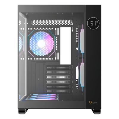 Корпус Ocypus Iota C70 BK ARGB, Midi-Tower, ATX, mATX, mITX, Black, Без БП