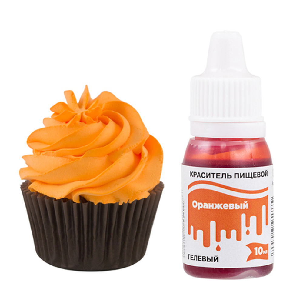 Краситель гелевый водорастворимый Тортомания Оранжевый 10 мл