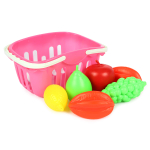 Пластмассовый игрушечный набор "Фрукты с корзинкой", упакет полиэтилен сетка