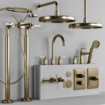 Верхний душ Gessi Venti20, Ø200 мм, для настенного крепления, поворотный, цвет Warm Bronze Br. PVD