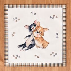 НАБОР САЛФЕТОК ИЗ 2-Х ШТ "ДРУЖБА",40Х40СМ, 100% ХЛОПОК,ТВИЛ, БЕЛЫЙ