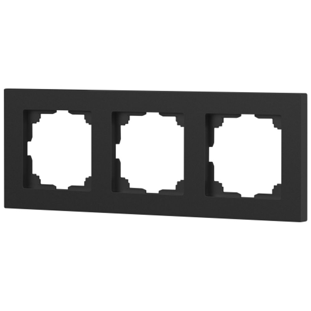 Рамка для розеток и выключателей Intro Accent 6-503-07 на 3 поста, СУ, графит | Intro