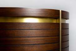 Тумба под ТВ Malibu, 200х50 см, шпон американского ореха