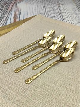 Набор чайных ложек 6 шт. из нержавеющей стали "Рельеф"