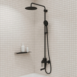 Душевая система 35к IDDIS AIGBL3Fi06 "Aiger" лейка "Тропический душ" ЧЕРНЫЙ матовый