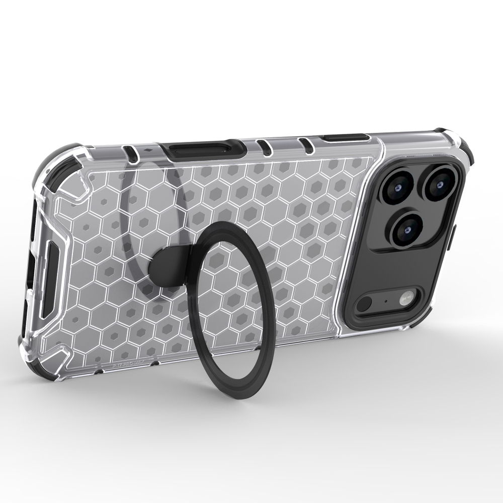 Прозрачный чехол Honeycomb Stand Case для iPhone 17 Pro Max