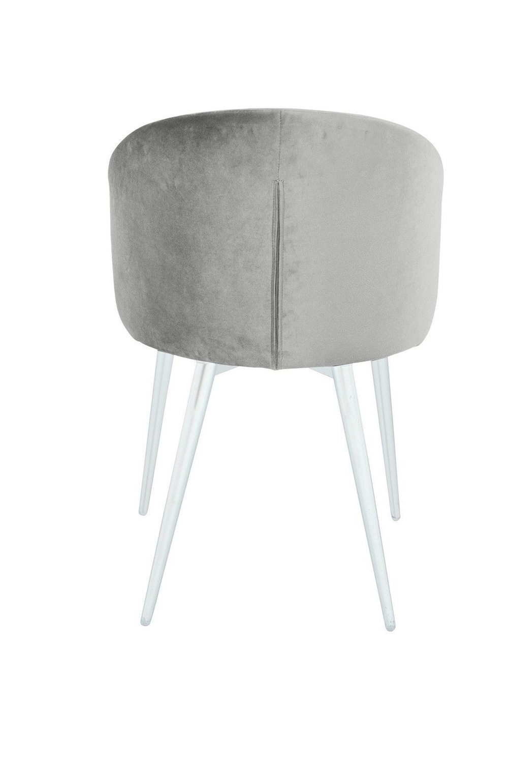 Стул Mont Blanc, бархат серый 02 / белый конус