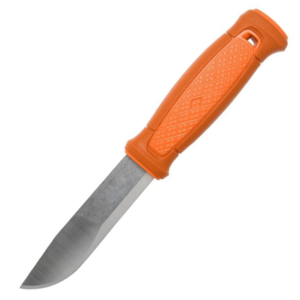 Нож Morakniv Kansbol, нержавеющая сталь, прорезиненная ручка, цвет оранжевый, ножны c огнивом