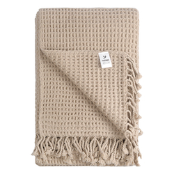 Плед шерстяной 130х180см Tkano Essential бежево-серый