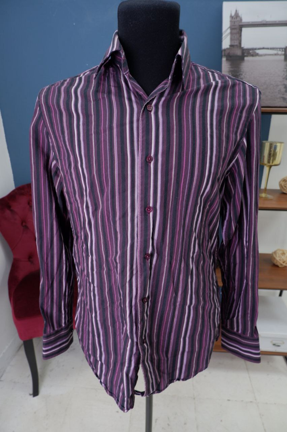 Рубашка Celio в полоску 46 размер