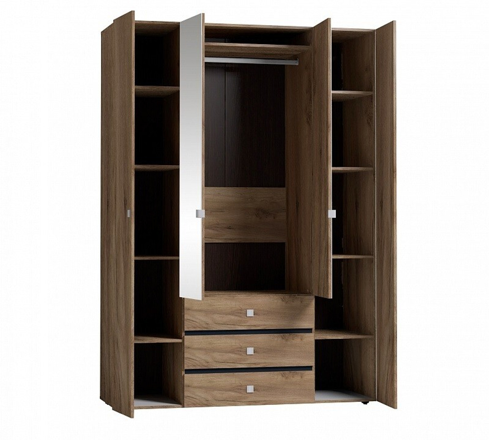 Шкаф для одежды и белья Neo 555, дуб табачный