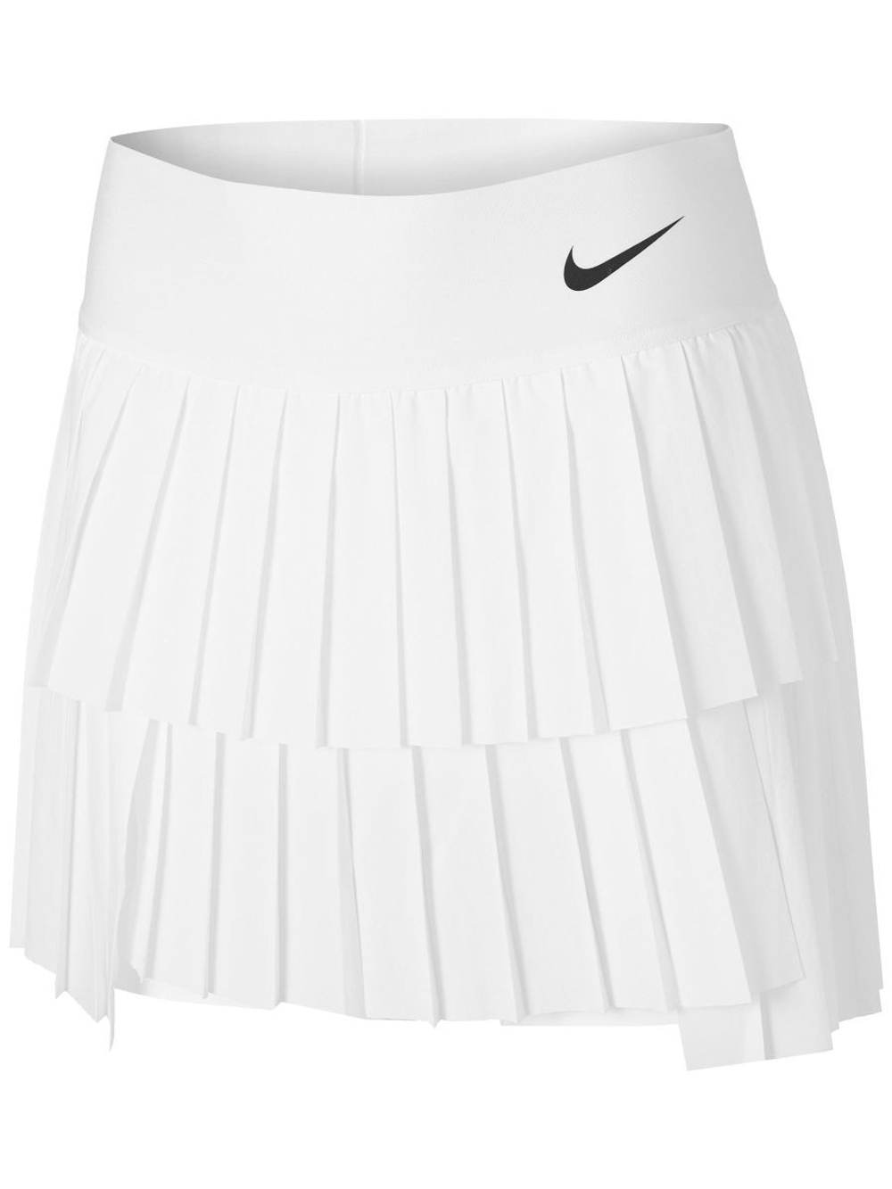 Женская Юбка теннисная Nike Court Dri-Fit Advantage Skirt Pleated W -  white/white/black - купить по выгодной цене | Теннисный магазин tennis -store.ru