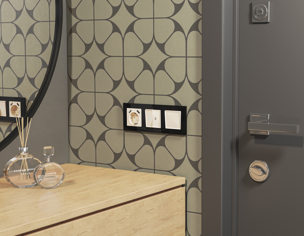 MA301010 Комплект механизма 1-кл выключателя ALFA Бежевый глянец QUANT (AP3010, VM101)