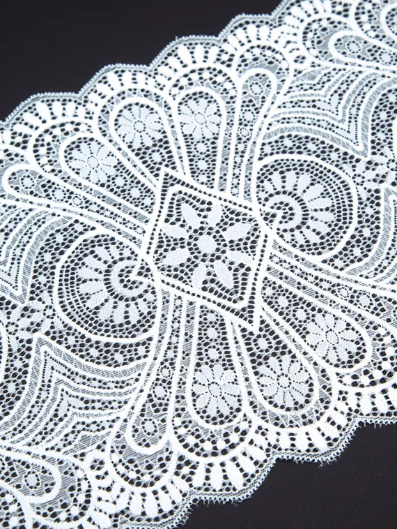 03-204 ОПТ Кружево эластичное 22 см, светло-голубой