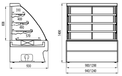Холодильная витрина Cryspi Elegia Premium К 940