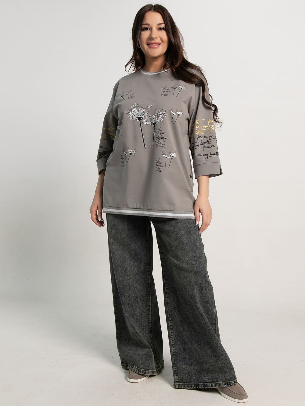 Блуза Подснежник (серая) Б15425-18М LT Collection