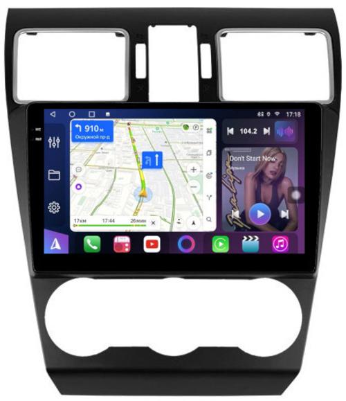 Магнитола для Subaru Forester 4, XV 1 2015-2018, Impreza 4 - FarCar S400-TS18 монитор 9.5" QLED на Android 14, CarPlay, 4G SIM-слот