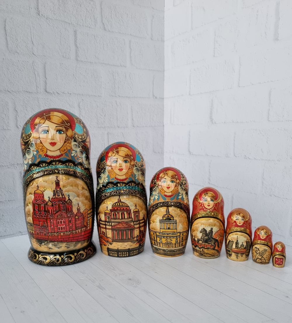 Матрешка "с видами города "  7мест