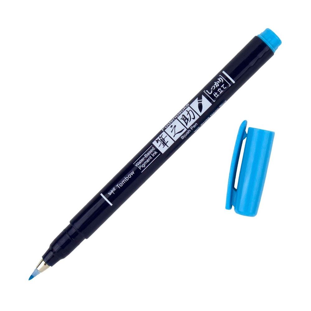 Tombow Fudenosuke Neon Blue