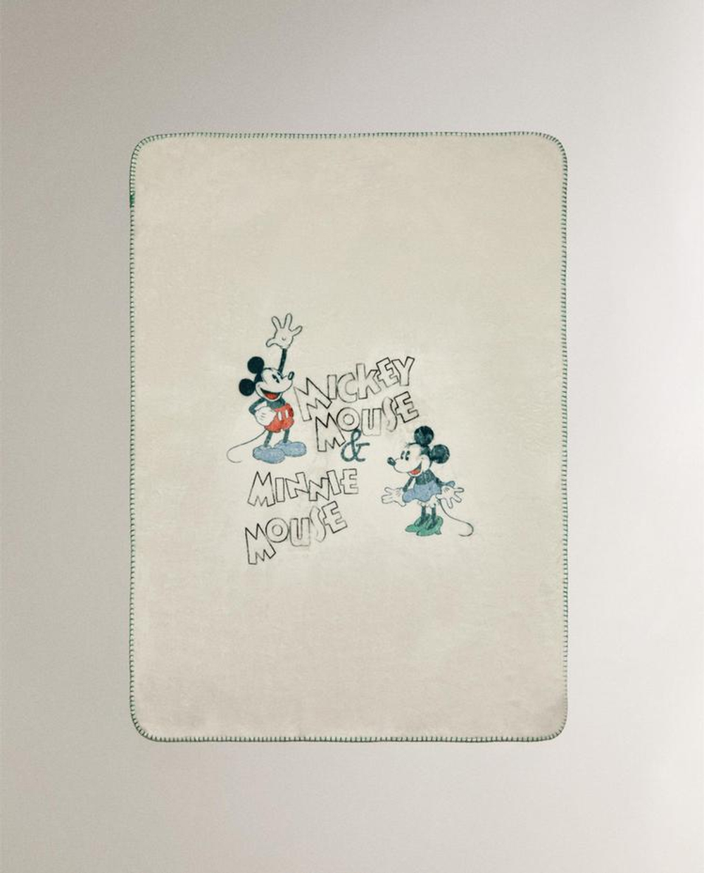 ZARA HOME ДЕТСКИЙ ФЛИСОВЫЙ ПЛЕД МИККИ И МИННИ ©DISNEY, ЭКРЮ