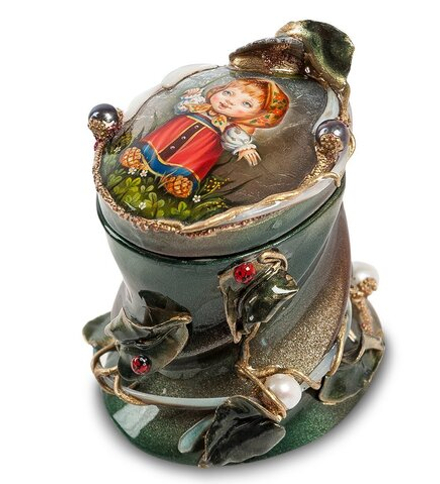 Народные промыслы ШК-50/ 9 Шкатулка «Дождик» авт. Шеншины