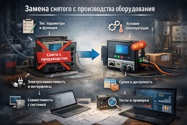 Замена снятого с производства оборудования. Замена снятого с производства оборудования.