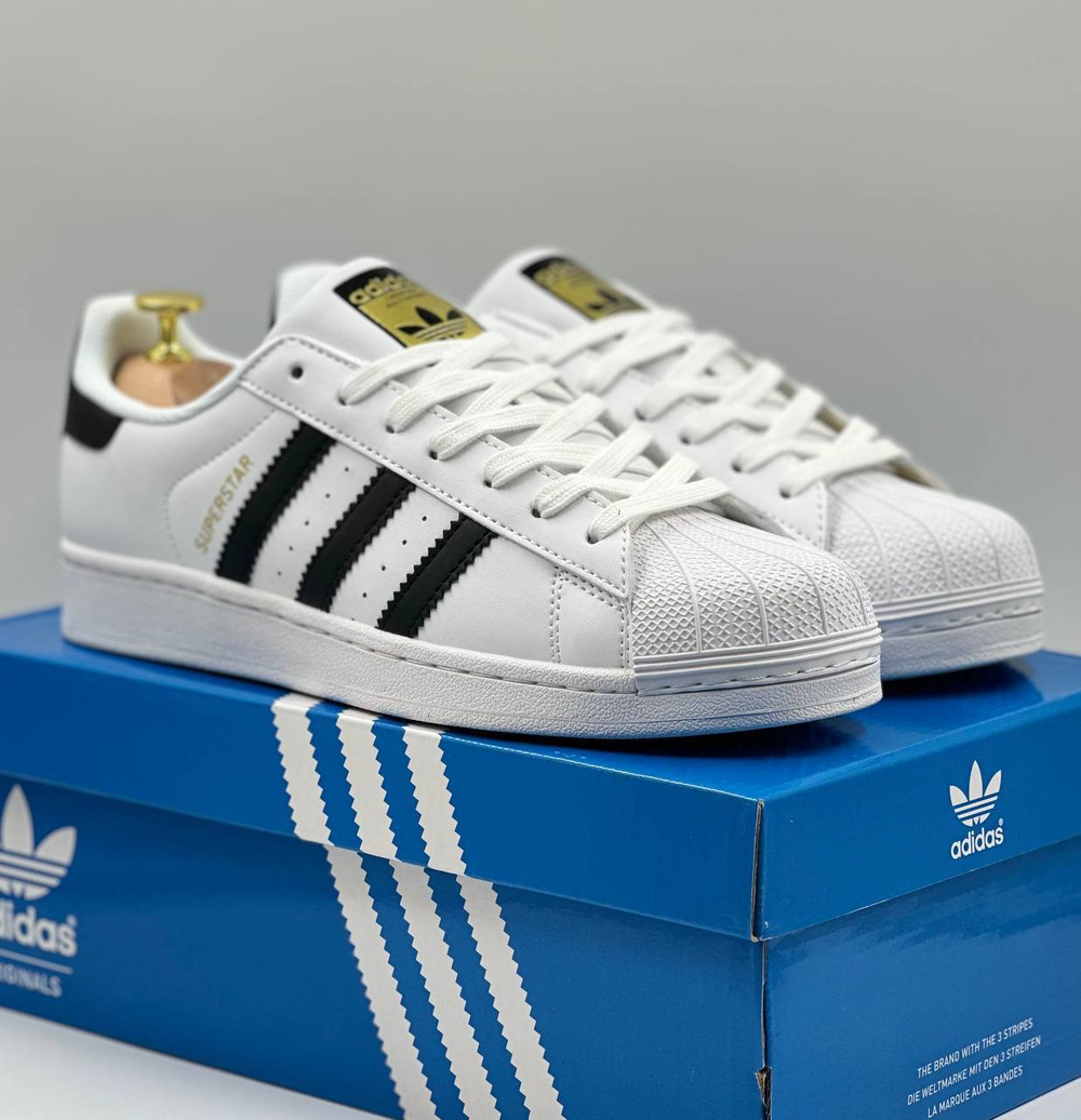 Кроссовки Adidas Superstar #B302 (бел.)