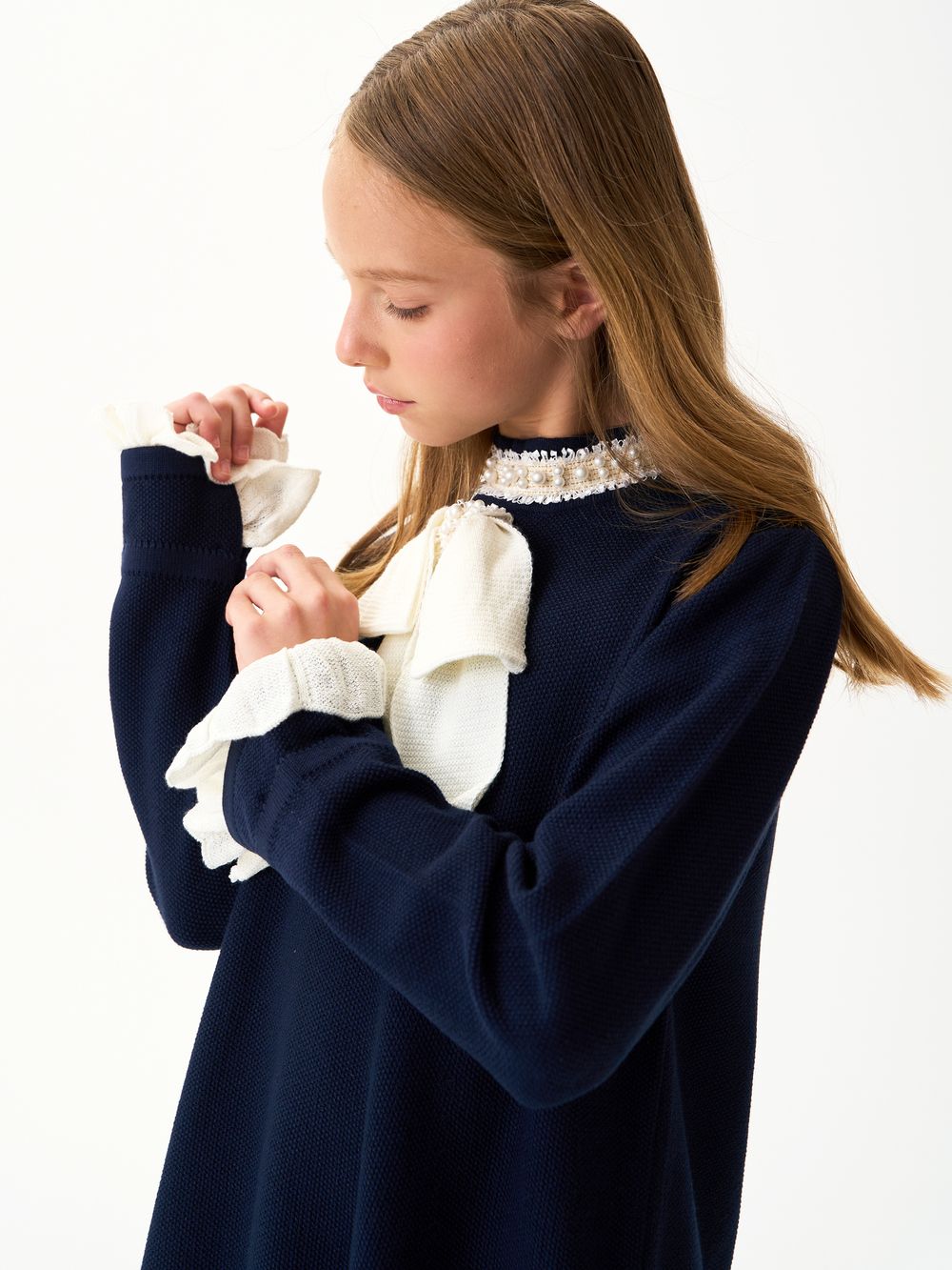 Платье для девочки AT1400 синий