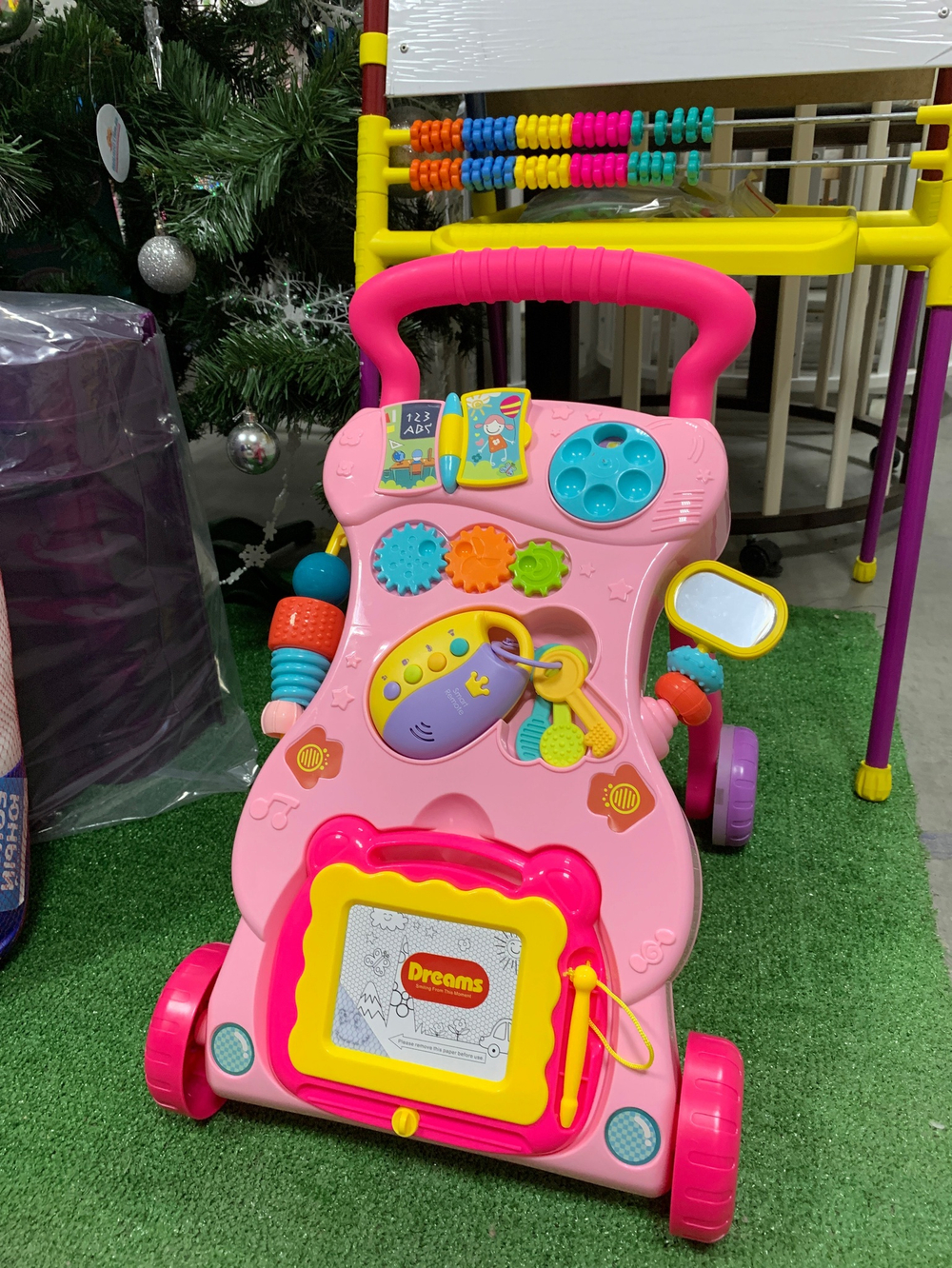 Каталка-ходунок HE0823 Levatoys с доской для рисования, в коробке