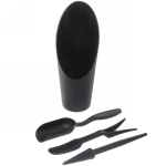 Набор садовых инструментов «Алоэ» для пересадки саженцев,суккулентов 4 предмета, цвет черный