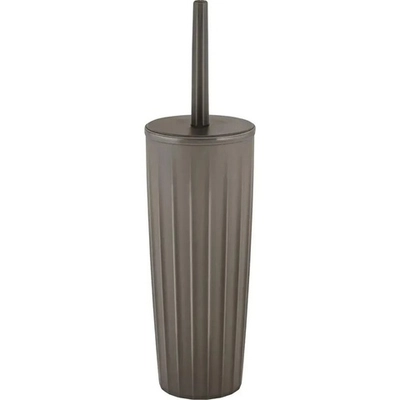 Набор для туалета (ершик+подставка) Rock'n'Roll, высокий с крышкой, антрацит