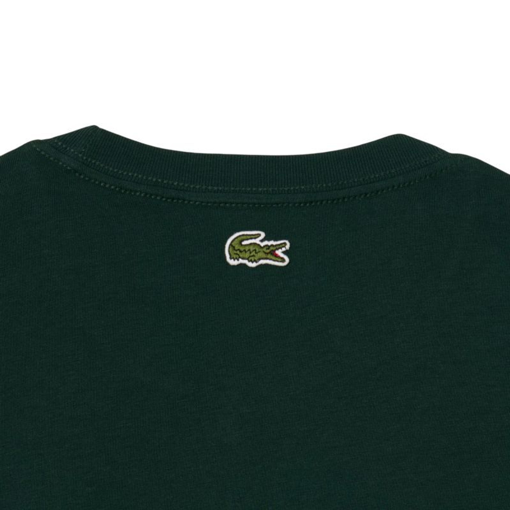 Мужская теннисная футболка Lacoste Printed Cotton - green