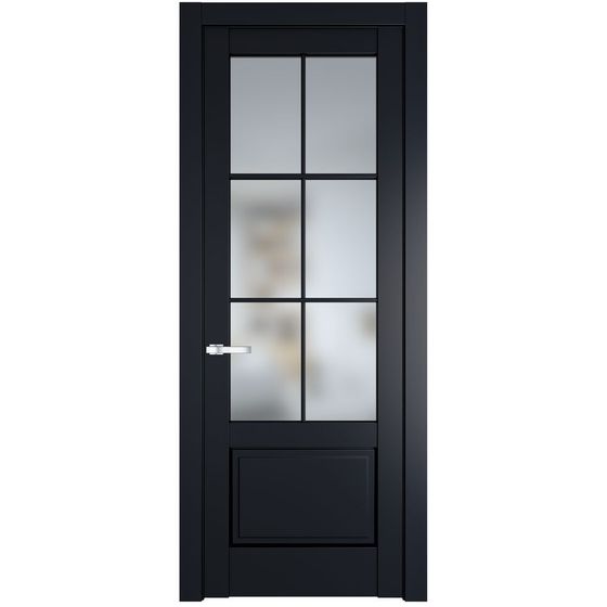 Межкомнатная дверь эмаль Profil Doors 3.2.2 (р.6) PD нэви блу стекло матовое