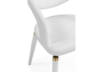 Стул на металлокаркасе Woodville Palma white, white and gold