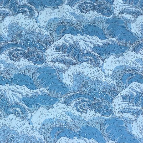ВОЛНЫ #1, 100% хлопок, Handmade Fabrics 2