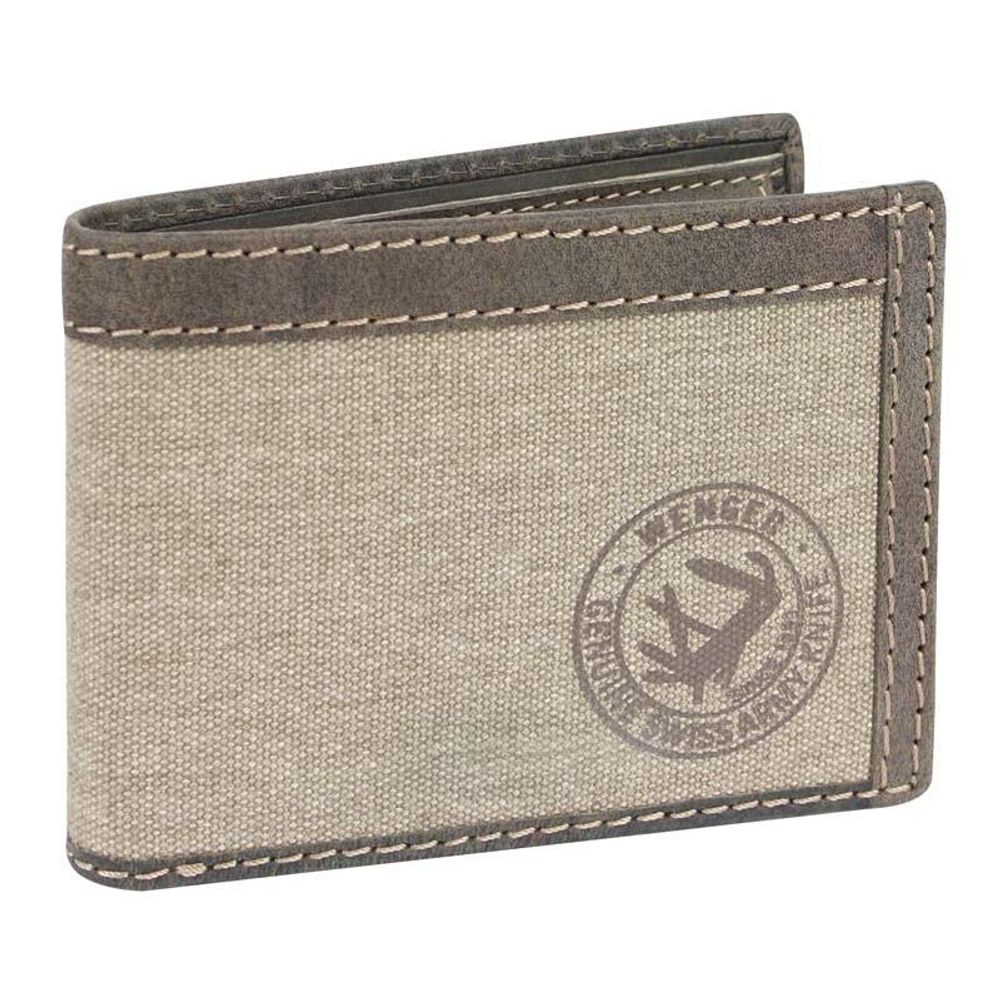 Портмоне Wenger Canvas Hunter воловья кожа/ткань 9×3×12 см (W19-05BROWN)