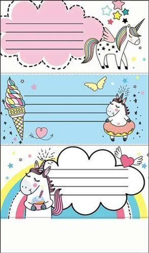 Наклейка 0200874 Наклейка на тетрадь "Единороги" 46022