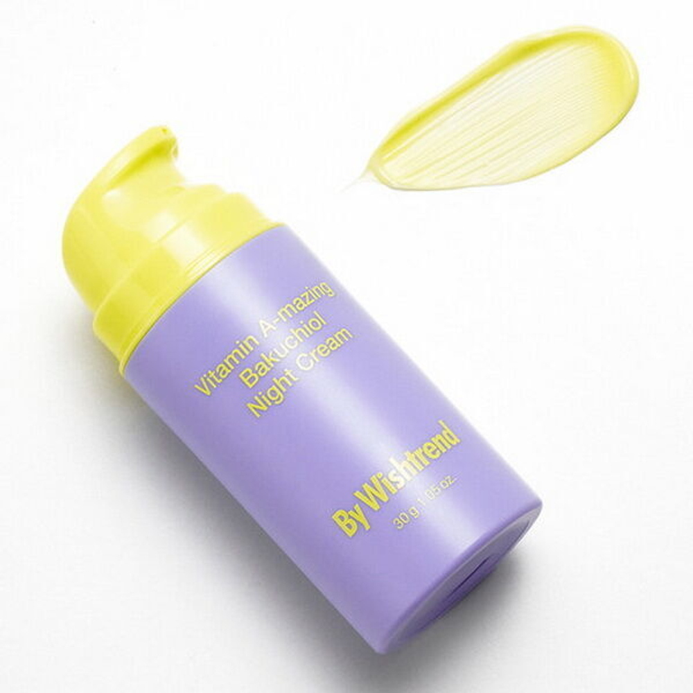 Ночной крем с ретинолом и бакучиолом By Wishtrend Vitamin A-mazing Bakuchiol Night Cream, 30г