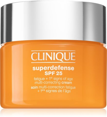 Clinique Superdefense SPF 25 Fatigue + 1st Signs Of Age Multi-Correcting Cream - крем против первых признаков старения для сухой и комбинированной кожи /  SPF 25 30  ml  / GTIN 20714904418
