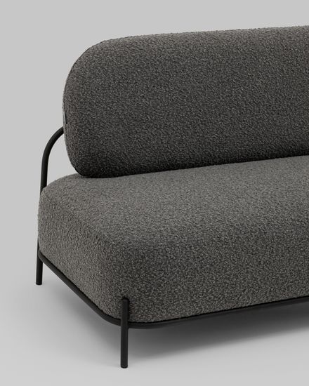 Диван Стоун new ткань букле тёмно-серый